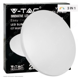 V-TAC GALLERY VT-8412 PLAFONIERA LED ROTONDA 12W SMD CHANGING COLOR CCT 3IN1 CON DRIVER