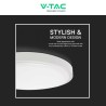 V-TAC VT-8624 PLAFONIERA LED ROTONDA 24W SMD IP44 COLORE BIANCO