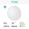 V-TAC VT-8624 PLAFONIERA LED ROTONDA 24W SMD IP44 COLORE BIANCO