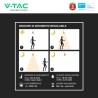 V-TAC PRO VT-81004 PLAFONIERA LED ROTONDA 15W SMD CHIP SAMSUNG SENSORE PIR MOVIMENTO CREPUSCOLARE IP44 COLORE BIANCO