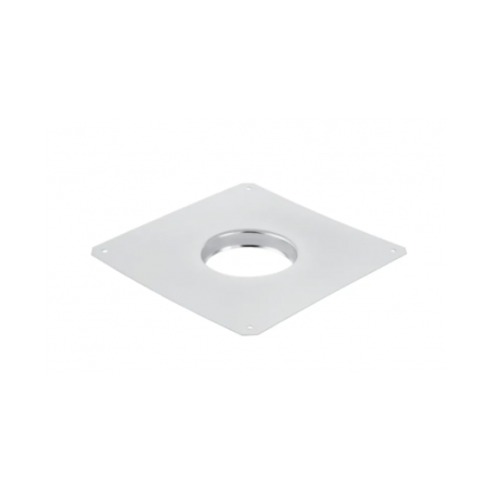 GEBERIT - BORDO PIATTO IN RAME STAGNATO 25X25 CM PER SIFONE A PAVIMENTO 388.123.24.1 con coperchio di protezione