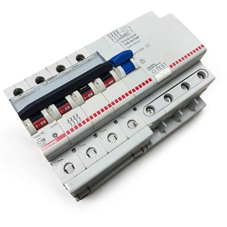 Interruttore magnetotermico differenziale, BTicino F84/16 C16  4 poli CON SALVAVITA G43/32AC