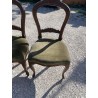 3 sedie stile Luigi Filippo legno massello imbotte