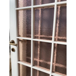 Porta interna bianca con pannelli a vetro 80X210 cm