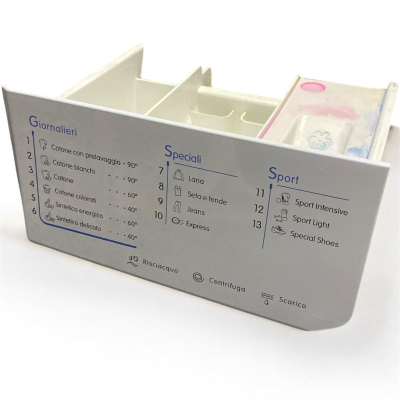 CASSETTO VASCHETTA DETERSIVO PER LAVATRICE INDESIT IWC 5105 B