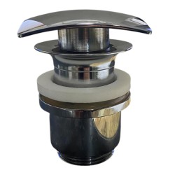 PILETTA LAVABO CLICK-CLACK TAPPO QUADRO CON TROPPO PIENO  1" 1/4