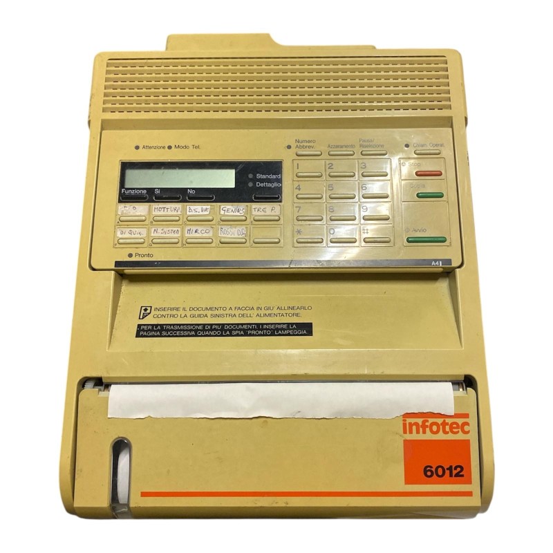 fax vintage marca Infotec modello 6012 con carta termica