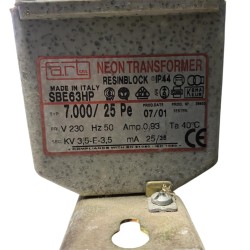 Trasformatore ad alta tensione F.A.R.T. per insegne luminose al neon SBE63HP