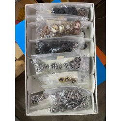 BOTTONI IN METALLO PARTICOLARI 20 PEZZI VARIE DIMENSIONI Argento Antico e Colore Bronzo