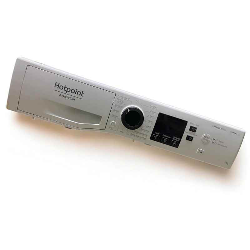 FRONTALE COMPLETO DI SCHEDA + CASSETTO DETERSIVO PER LAVATRICE HOTPOINT ARISTON NF723WKITN