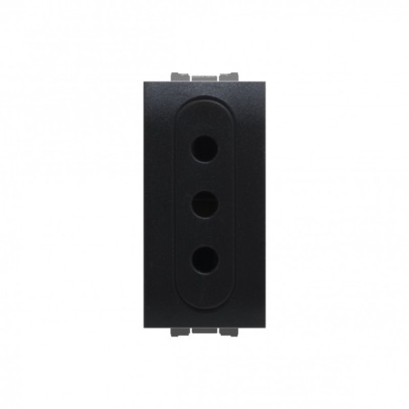 Presa 2P +T Tipo P11 10A Nero Serie Flexy Feb Elettrica