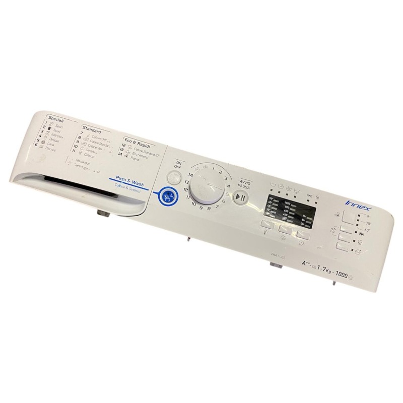 FRONTALE MASCHERINA COMPRESA DI SCHEDA COMANDI PER LAVATRICE INDESIT XWA 71052X WWGG IT