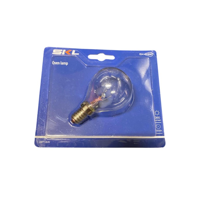 Lampadina per Forno SKL - E14 40W Alta Temperatura (Fino a 300°C)