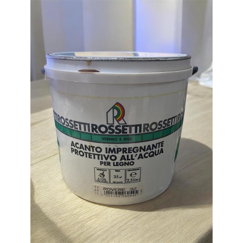 Rossetti Acanto - Impregnante Protettivo all’Acqua per Legno - Rovere 32 (2,5L)