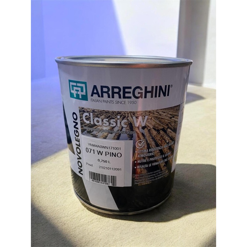 Impregnante all'Acqua per Legno - 071 W Pino (0,750L) Arreghini Novolegno Classic W