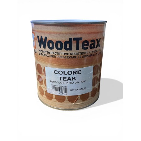 WoodTeax Impregnante Protettivo per Legno – Colore Teak (0,750 L)