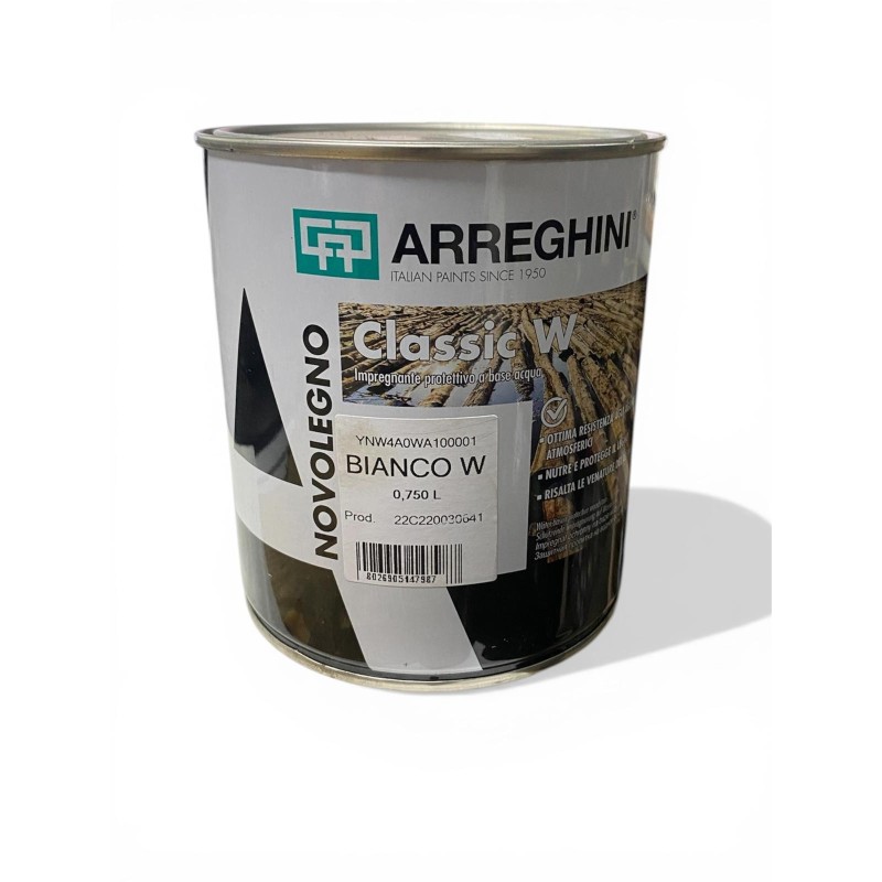 Arreghini Classic W – Impregnante Protettivo all'Acqua – Bianco W (0,750L)
