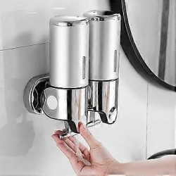 Soap Dispenser Doppio da Parete – Design Elegante per Bagno e Cucina