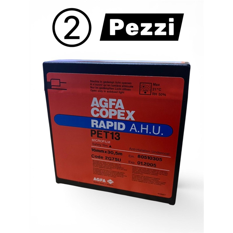 Microfilm Agfa Copex Rapid A.H.U. PET13 - 16mm x 30,5m - Vintage da Collezione