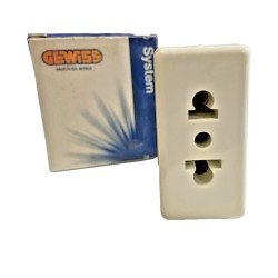 Gewiss System GW20212 - Presa Standard Euroamericano 2P+T 16A – Bianco
