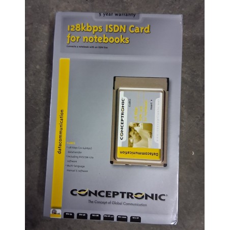 SCHEDA 128 KBPS PC- CARD ISDN CONCEPTRONIC  NUOVO