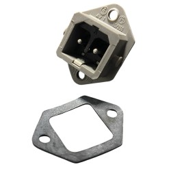 Lotto 5x Presa Spina di Rete da Pannello IEC C14 Maschio 10A 250V con Guarnizione IP54