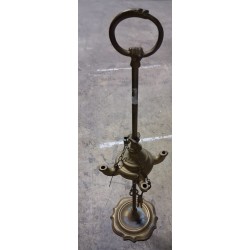 LAMPADA AD OLIO ANTICA IN OTTONE 4 LUME  USATO