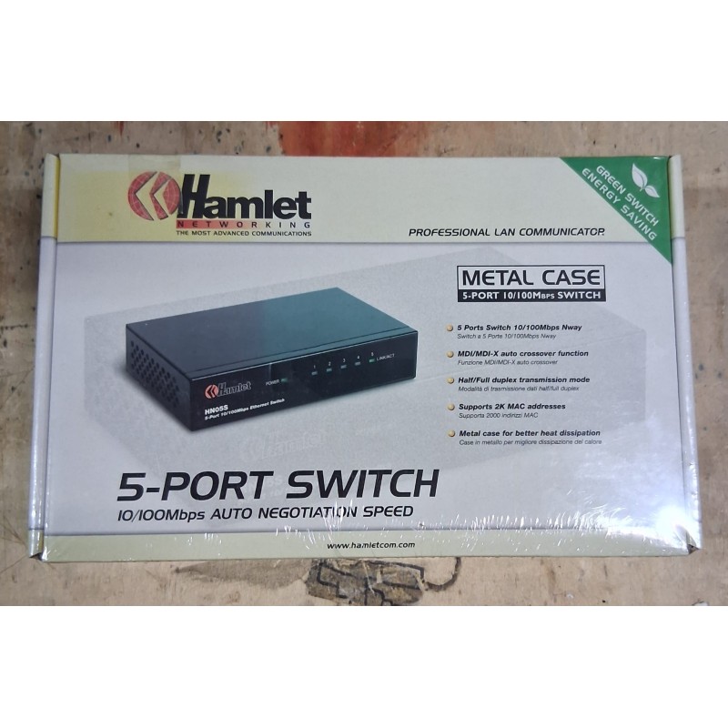 SWITCH HAMLET 5 PORTE 10/100 MbPS  COD. 42/88250-00 NUOVO