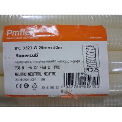 TUBO CORRUGATO IPC 3321 DIAMETRO 25MM 50M NEUTRO  NUOVO