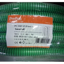 TUBO CORRUGATO IPC 3321 DIAMETRO 25MM 50M VERDE  NUOVO