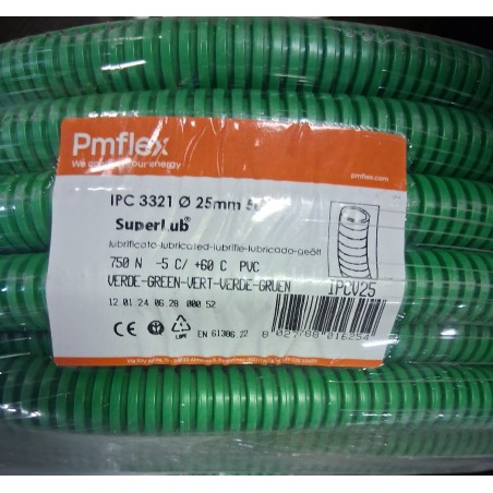 TUBO CORRUGATO IPC 3321 DIAMETRO 25MM 50M VERDE  NUOVO