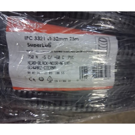 Tubo corrugato nero da 32 mm in matassa da 25 metri  NUOVO
