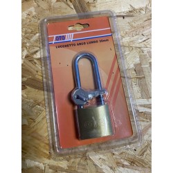 Lucchetto Ottone Arco Lungo GTG 18438 Misura 38mm con Chiavi Nuovo