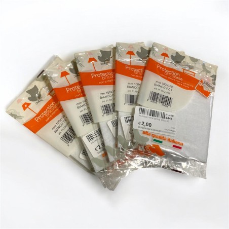 Lotto 5 Feltrini Adesivi BIANCHI 100x100 mm Plast Group Sedie Mobili