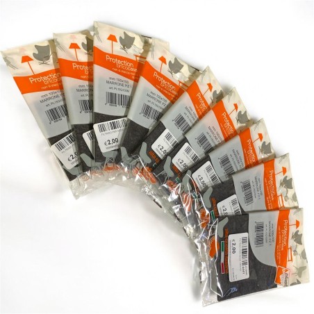 Lotto 9 Feltrini Adesivi MARRONI 100x100 mm Plast Group Sedie Mobili