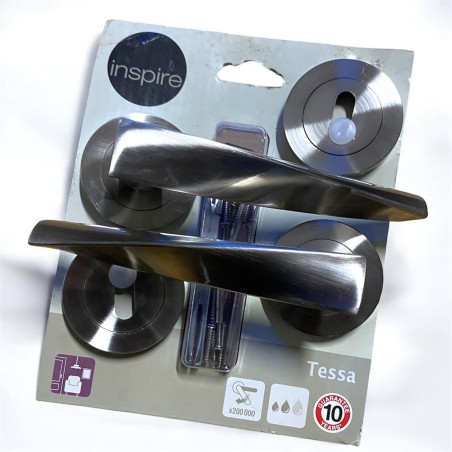 Coppia Maniglie per Porta Interna Inspire Modello Tessa – Finitura Acciaio Satinato