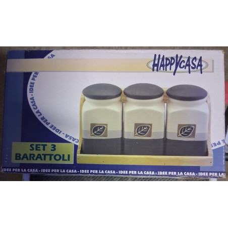 SET DI 3 BARATTOLI IN CERAMICA  NUOVO