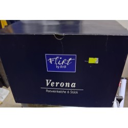 CALICI DA VINO ROSSO CONFEZIONE DA 6    NUOVO