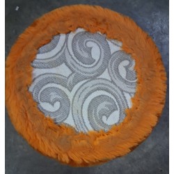 Pouf contenitore arancione  usato