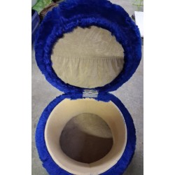 Pouf contenitore blu elettrico  usato