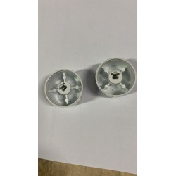 Coppia Manopole Bianche Per Forno IKEA LAGAN OV3 (Diametro ~4,5 cm - Perno a D)