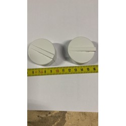 Coppia Manopole Bianche Per Forno IKEA LAGAN OV3 (Diametro ~4,5 cm - Perno a D)