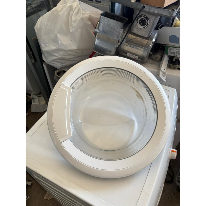 Oblò Completo di Vetro, Cornice e Cerniera (Service 858000338010) per Lavatrice IGNIS LEI 1207