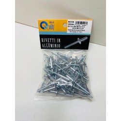 Confezione 50 Rivetti in Alluminio 4,8 X 20 mm Testa Larga 14 mm (Cod. CDF05446)