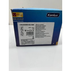 Aspiratore Elicoidale Bagno Muro Kanlux Cyklon EOL100B Ø 100mm 19W Ventola