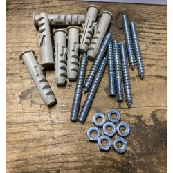 Lotto da 30 Pezzi Tasselli in Nylon Ø 10 mm con Barra Filettata M6 (6 cm) e Dadi Akifix - Cod. NF18001