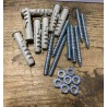 Lotto da 30 Pezzi Tasselli in Nylon Ø 10 mm con Barra Filettata M6 (6 cm) e Dadi Akifix - Cod. NF18001