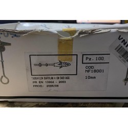 Lotto da 30 Pezzi Tasselli in Nylon Ø 10 mm con Barra Filettata M6 (6 cm) e Dadi Akifix - Cod. NF18001