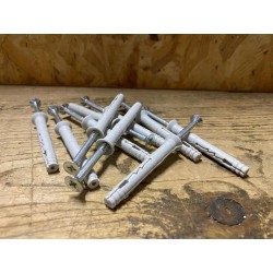 Lotto da 25 pezzi Tasselli a Percussione in Nylon Prolungati con Vite G&B Turbo-Jet TJ8/60SV 8x60/25 - Cod. 93034