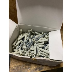 Lotto da 15 pezzi Tasselli in Nylon Ø 10 mm con Barra Filettata M6 (6 cm) e Dadi Akifix - Cod. NF18002